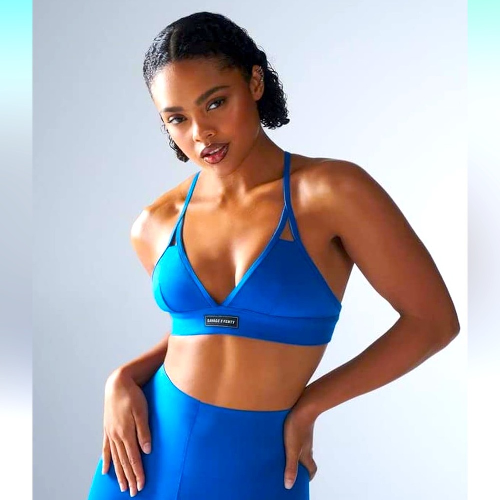 Savage X Fenty Sport Bra - size Large - Blue